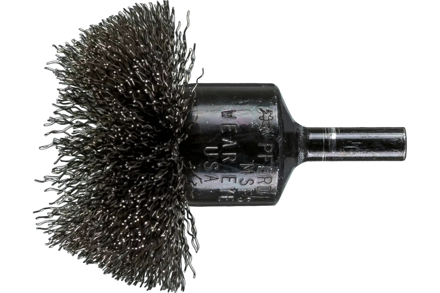 Picture of Pferd Circular Mounted End Brush 2" Dia. .010 Stainless Steel 1/4" Shank